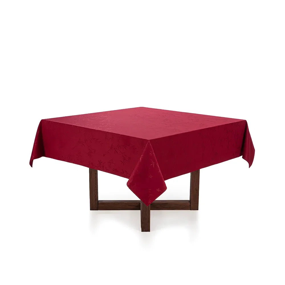 Toalha de mesa de Natal Quadrada Karsten 8 lugares Veríssimo Vermelho