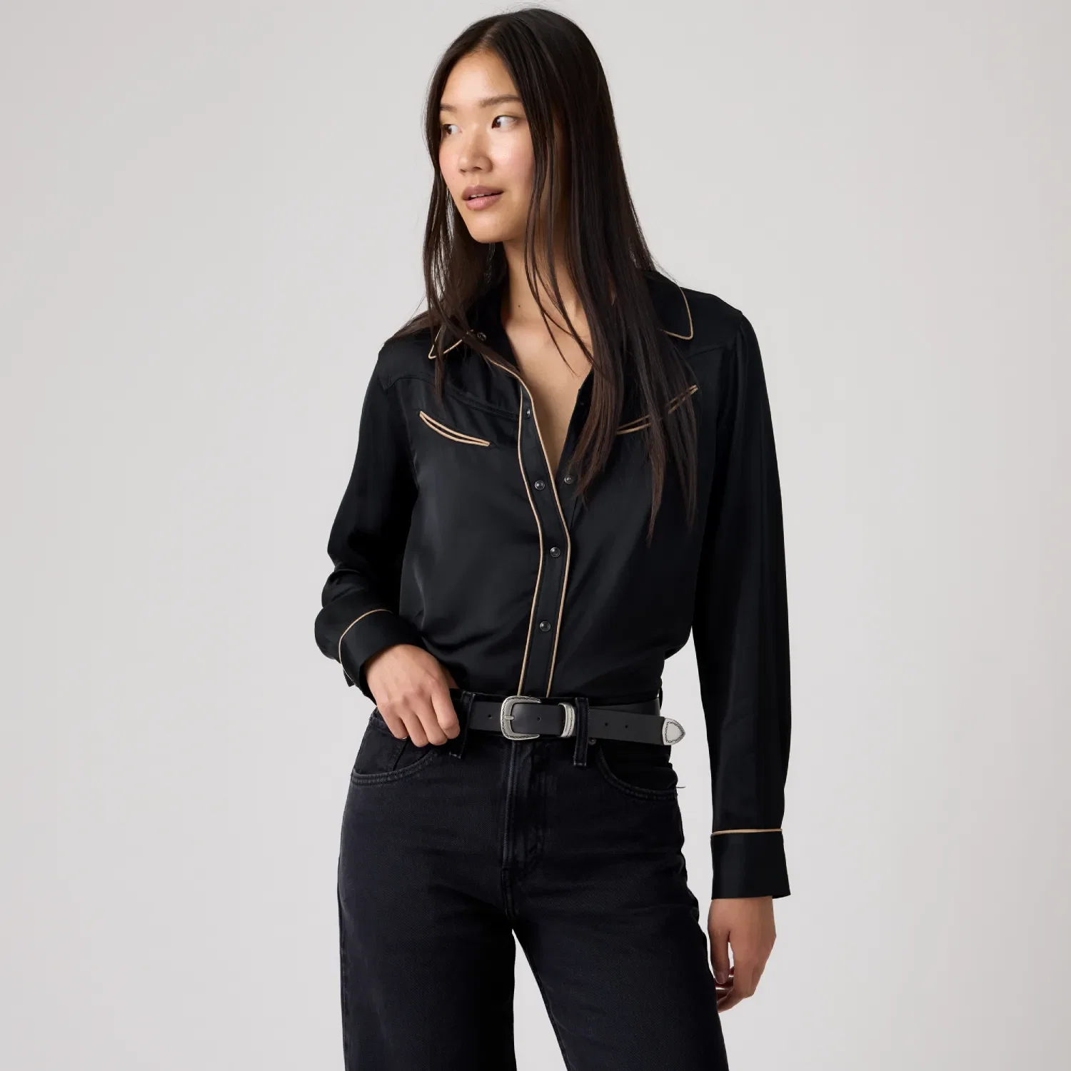 Camisa Levi's® Bradie Archival Preta Manga Longa — imagem 1
