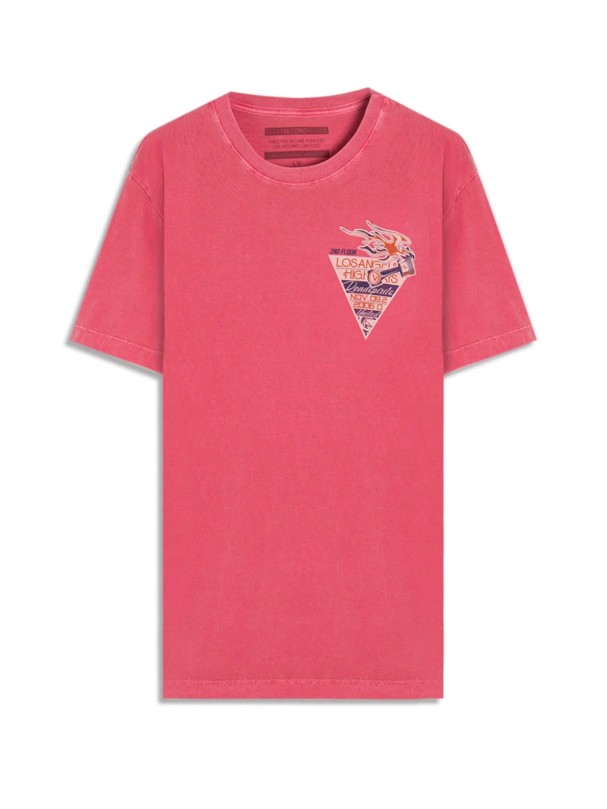 T-Shirt Washed Highways Fucsia — imagem 1