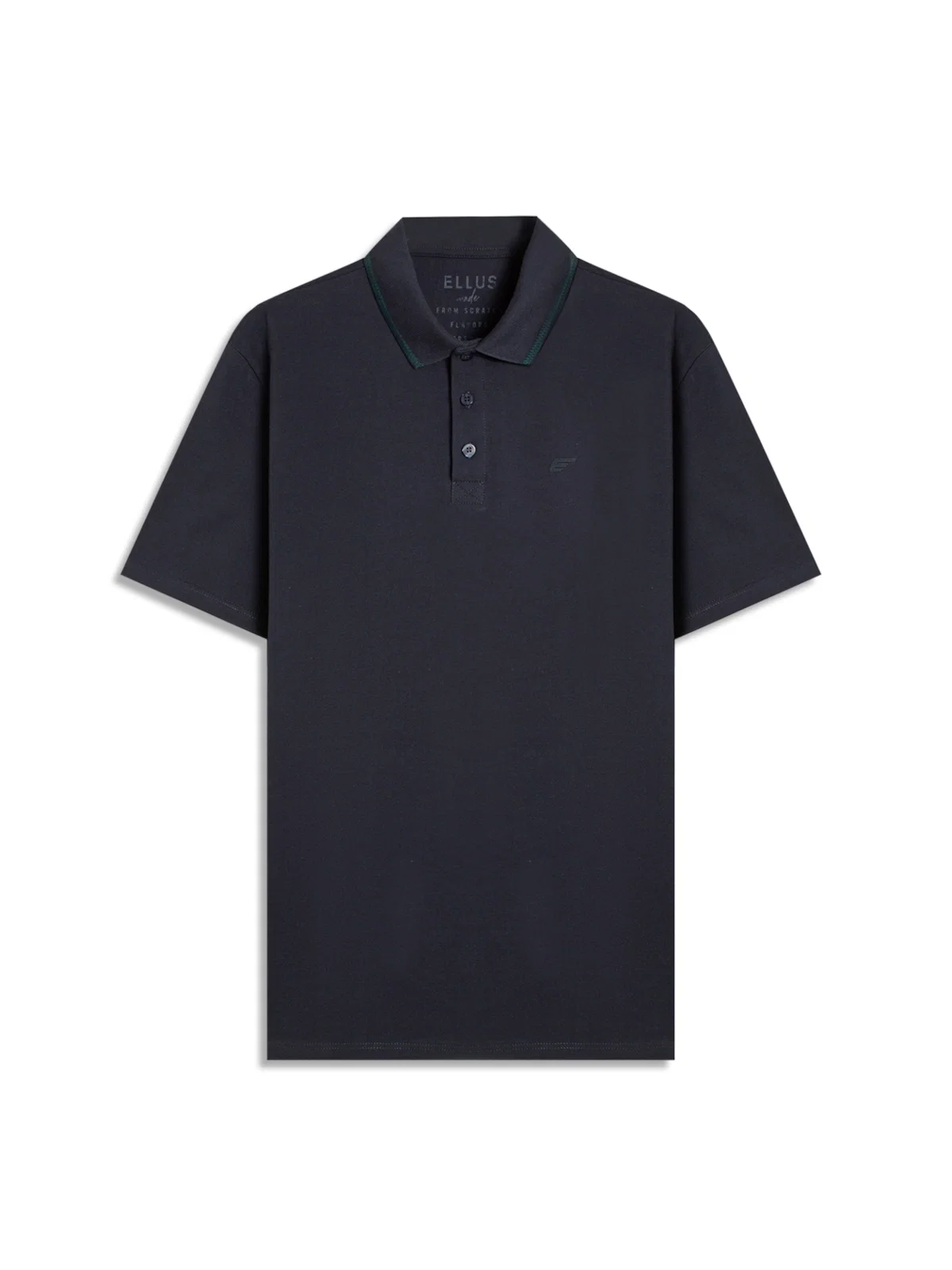 Polo Piquet Easa Checkerd Dark Navy — imagem 1