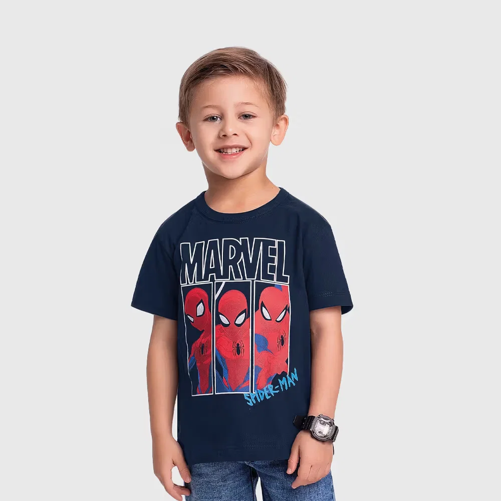 Camiseta do homem-aranha com silk relevo 3D