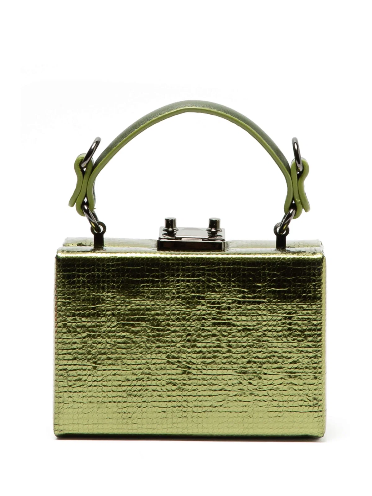 Bolsa Clutch Metal Detail Ellus Verde Oliva — imagem 1