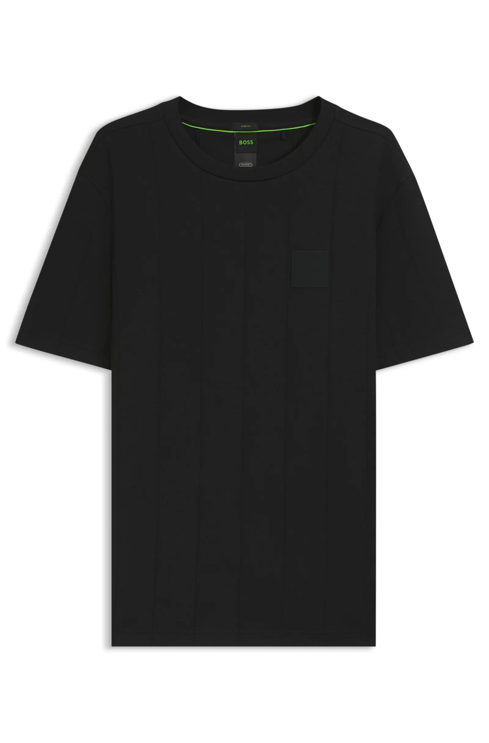 Camiseta De Algodão Com Pespontos Drop-Needle