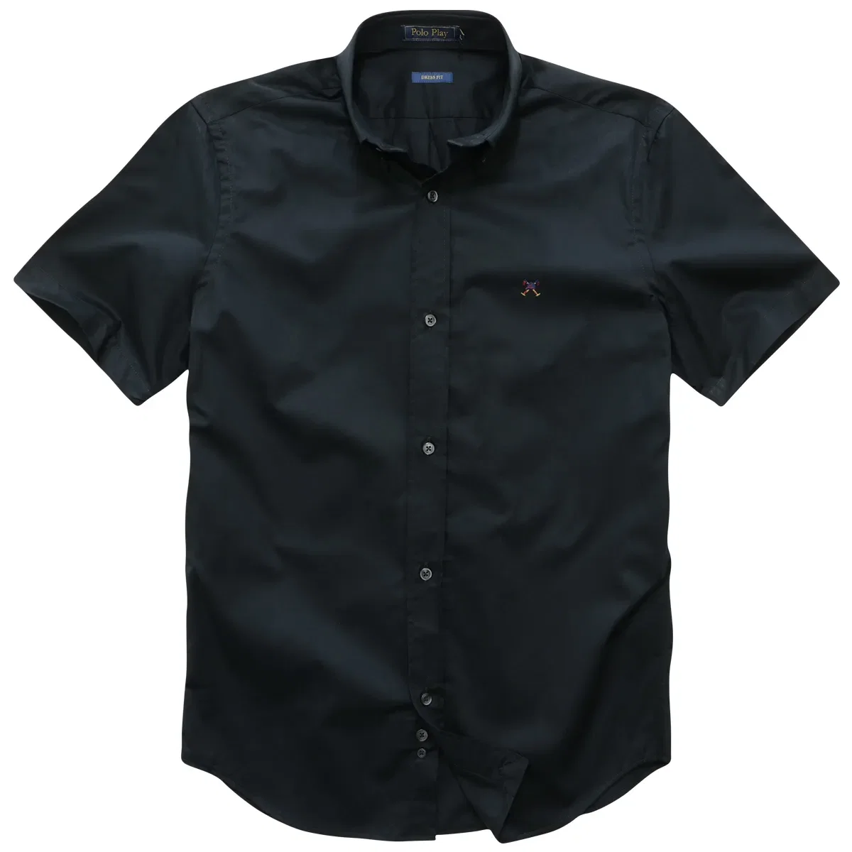 Camisa Dress Button-Down Manga Curta
