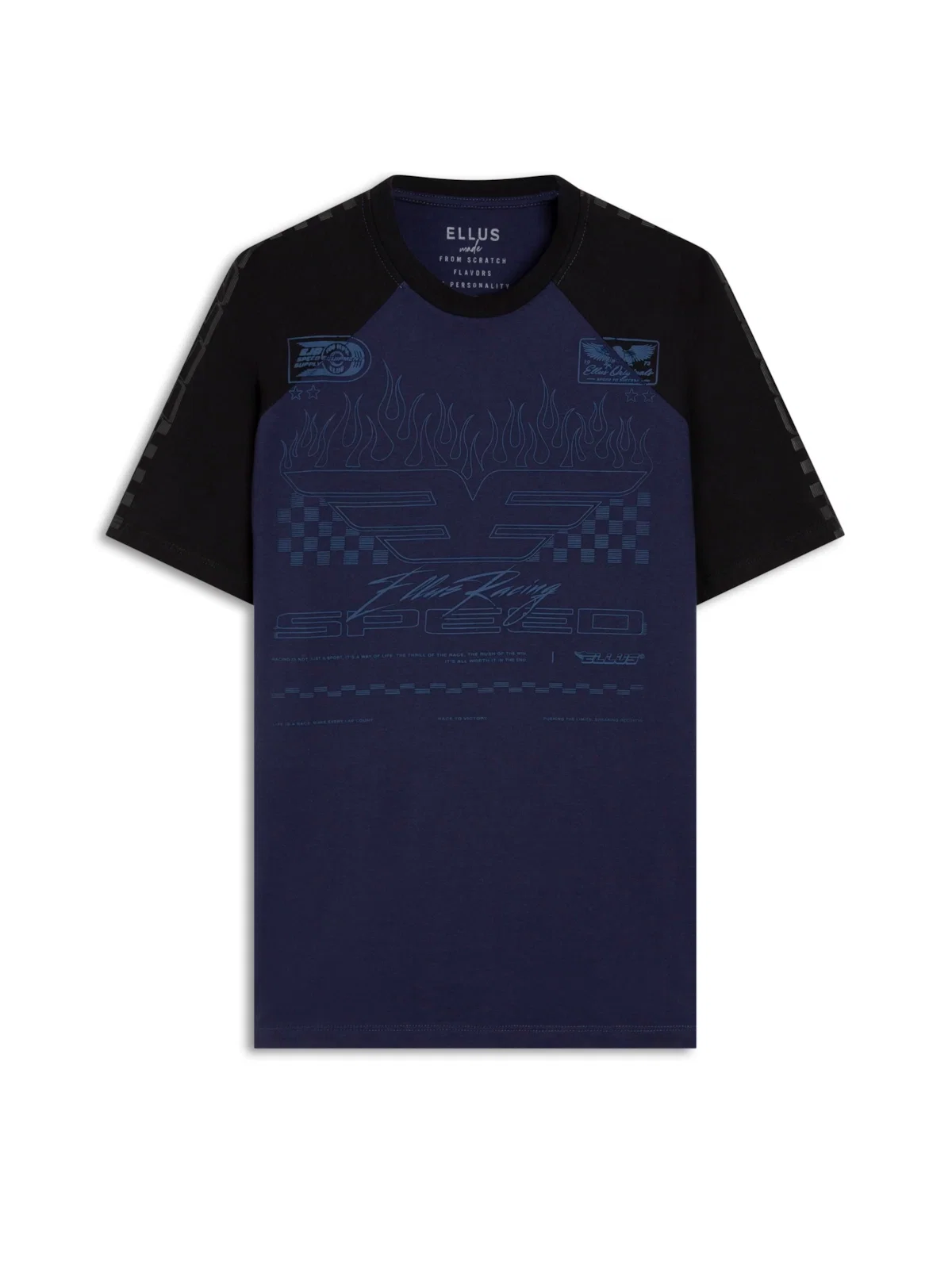 T-Shirt Cotton Fine Ellus Speed Raglan Dark Navy — imagem 1