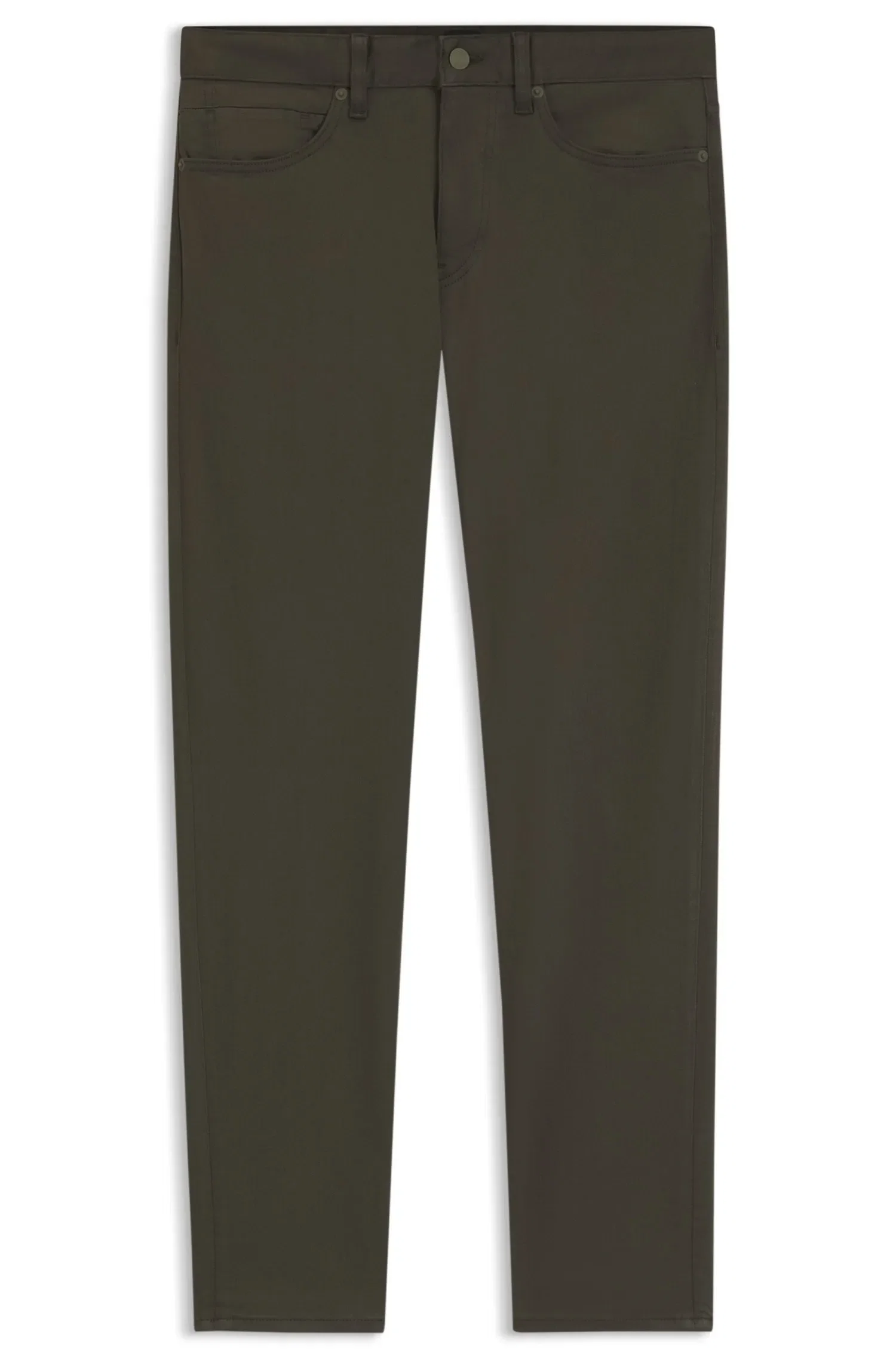 Calça Slim Fit Em Sarja
