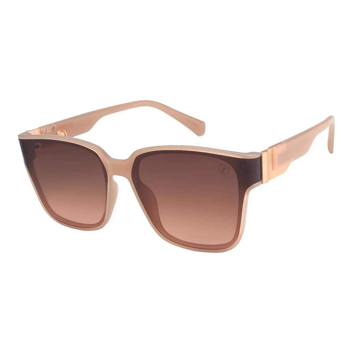 Óculos de Sol Feminino Bended Lenses Quadrado Bege