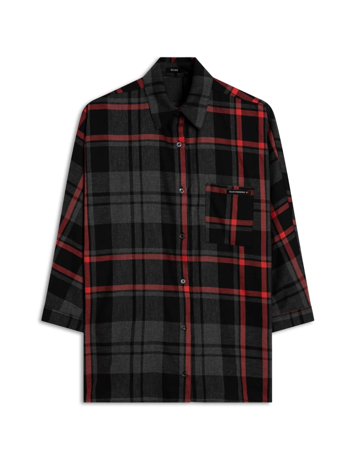 Camisa Plaid Dye Yarn Vermelho