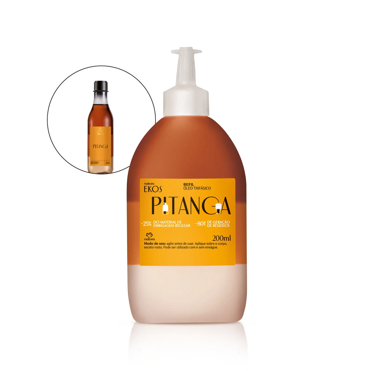 Refil Óleo Trifásico Desodorante Corporal Ekos Pitanga 200 ml