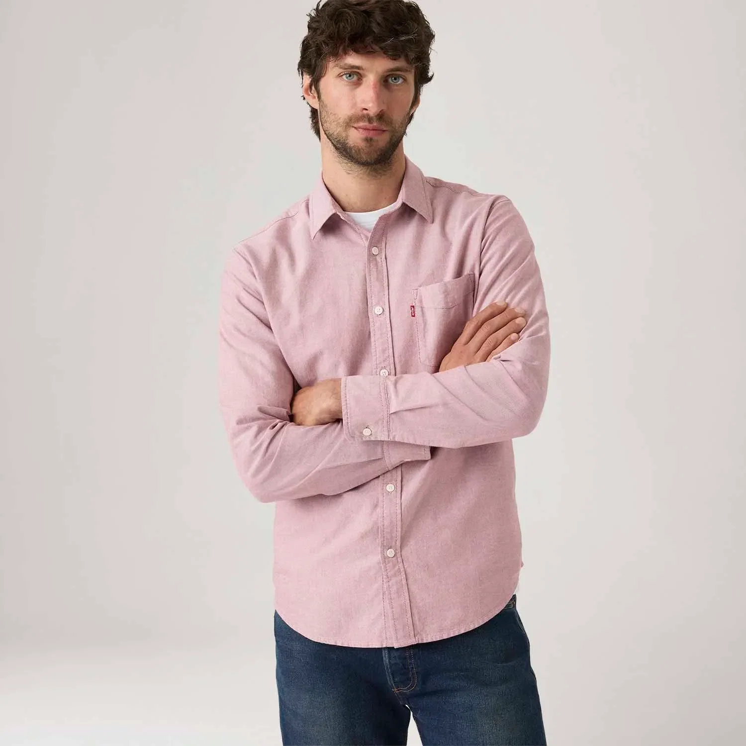 Camisa Levi's® Classic Standard Rosa Manga Longa — imagem 1