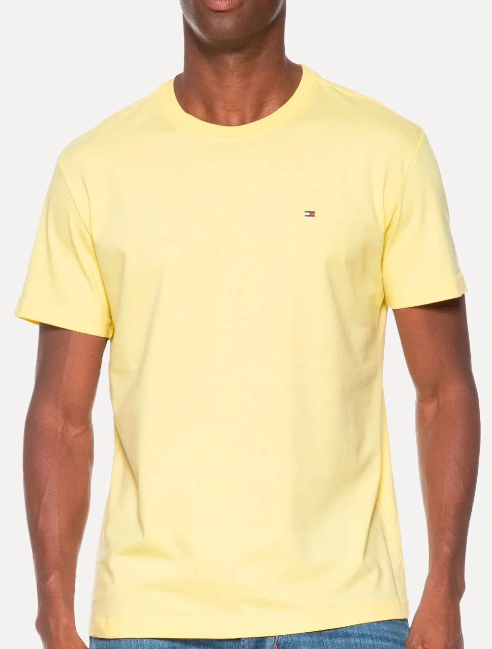 Camiseta Tommy Hilfiger Masculina Essential Cotton Amarelo — imagem 1
