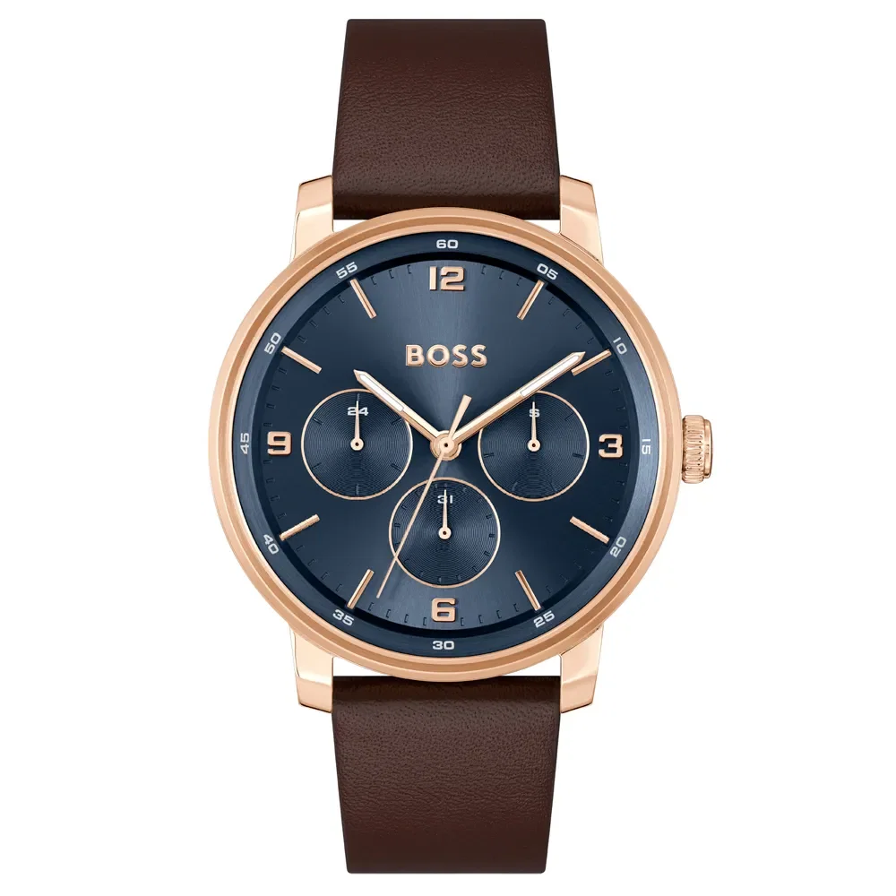 Relógio Boss Masculino Couro Marrom 1514126 — imagem 1