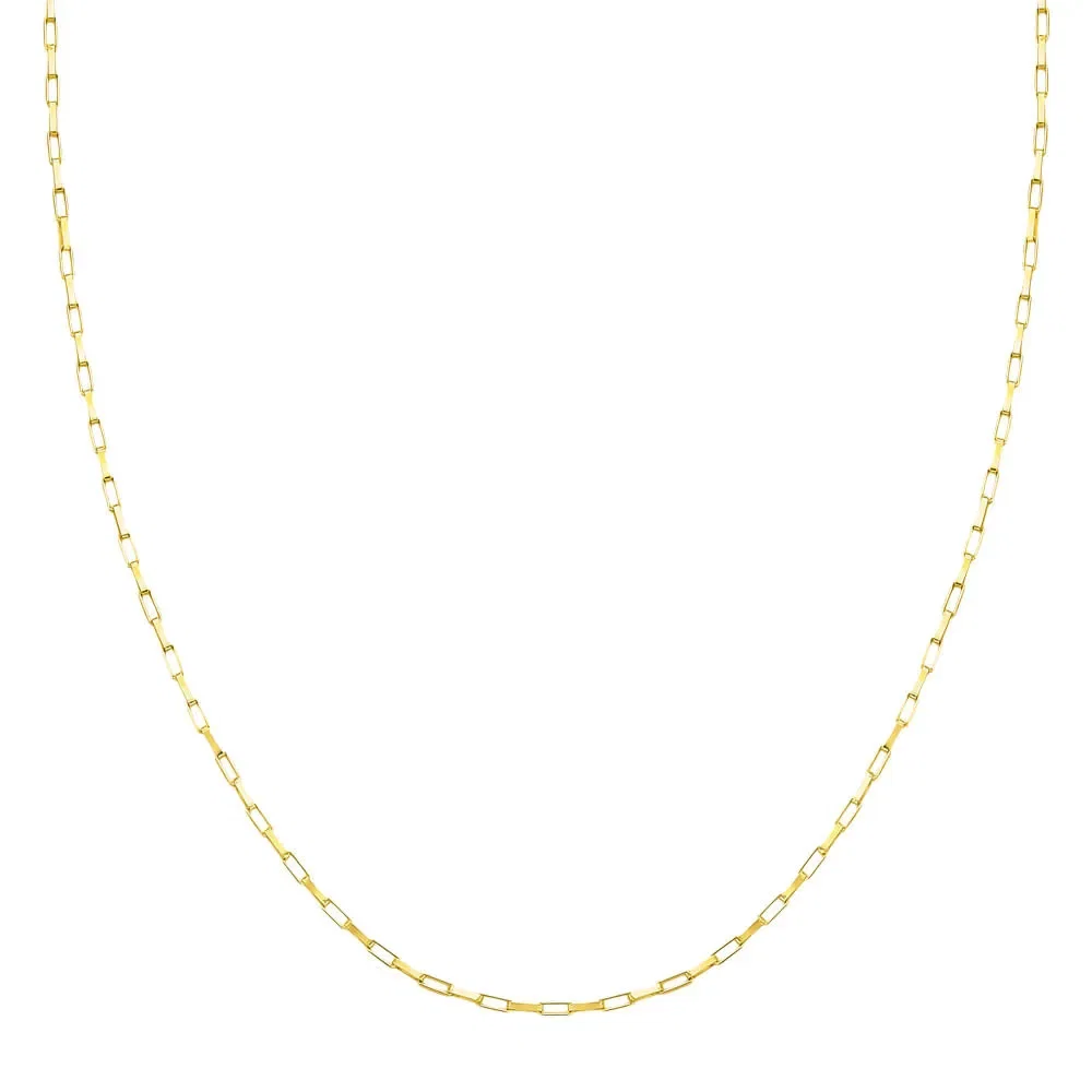 Corrente Cadeado Alongada em Ouro Amarelo 18k, 50cm — imagem 1