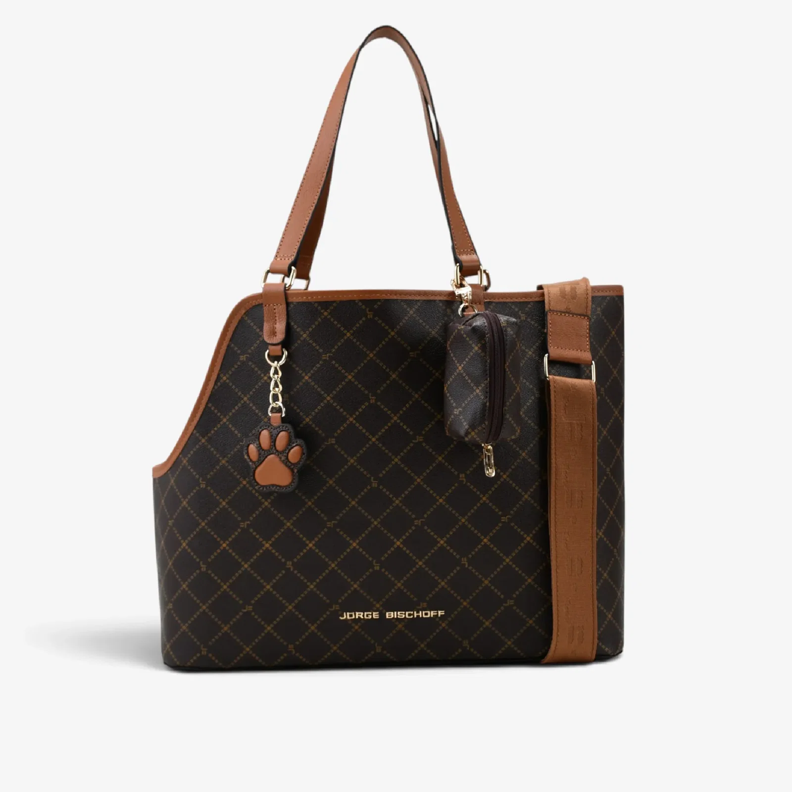 Bolsa Shopping Pet Monograma Marrom Café — imagem 1