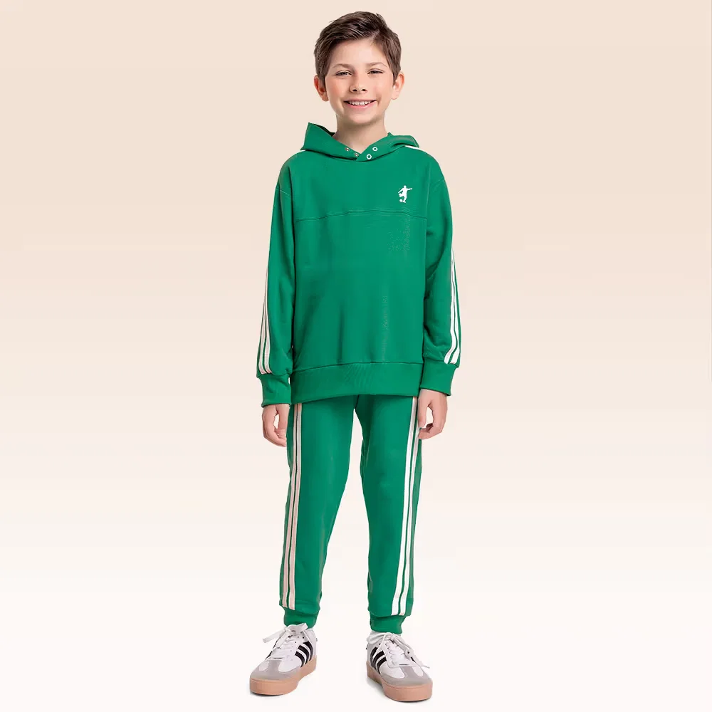Conjunto blusão com capuz e calça — imagem 1