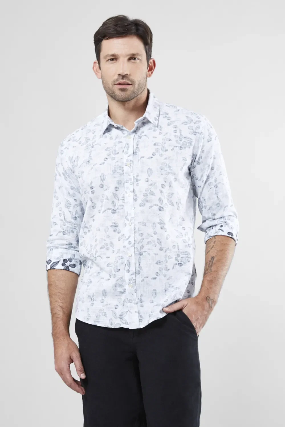 Camisa Regular Navy Bicolor RESERVA — imagem 1
