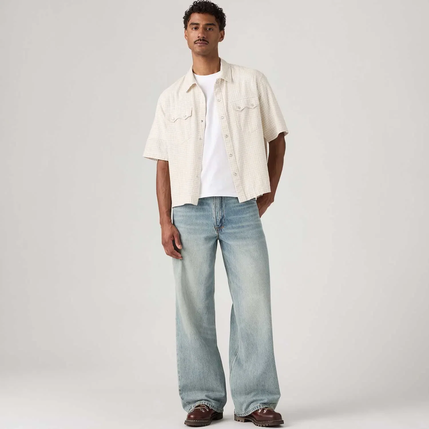 Calça Jeans Levi's® Twisted Baggy Wideleg Lavagem Clara — imagem 1