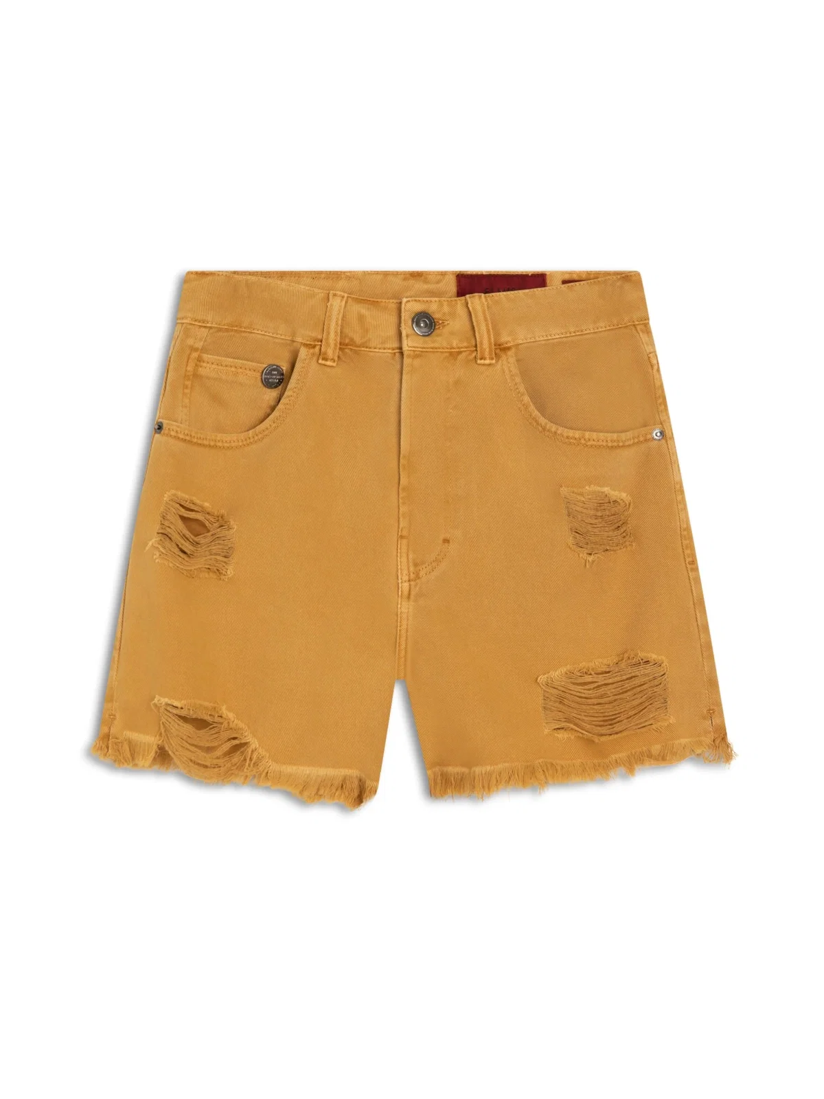 Short Denim Comfort Destroyed Whisky — imagem 1