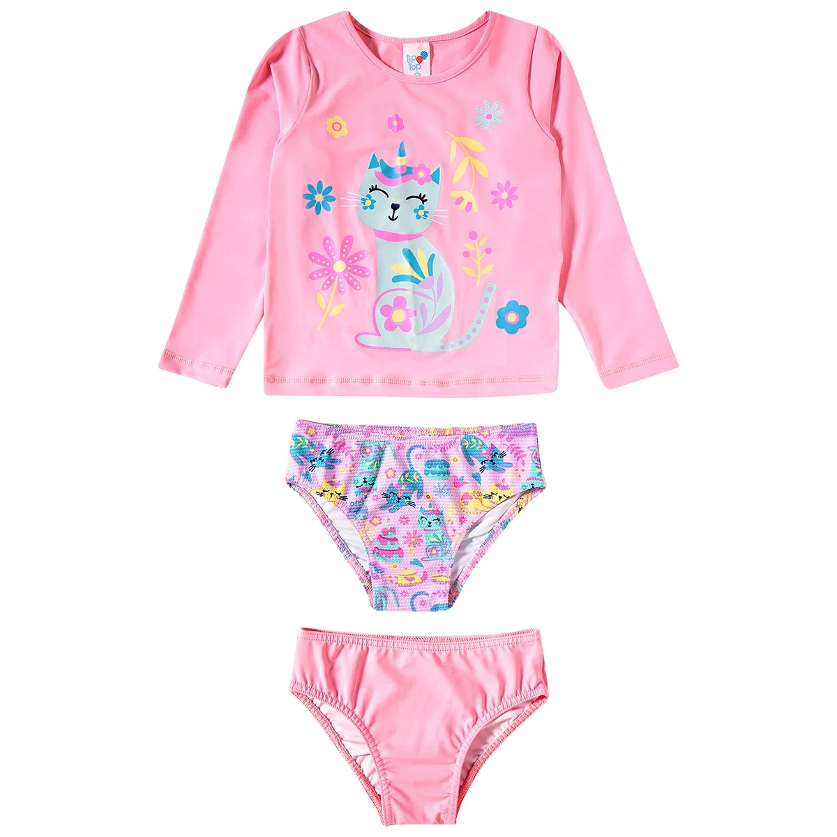 Kit Praia 3 Peças Kids Unicat Lycra Proteção Uv 50+ Tip Top