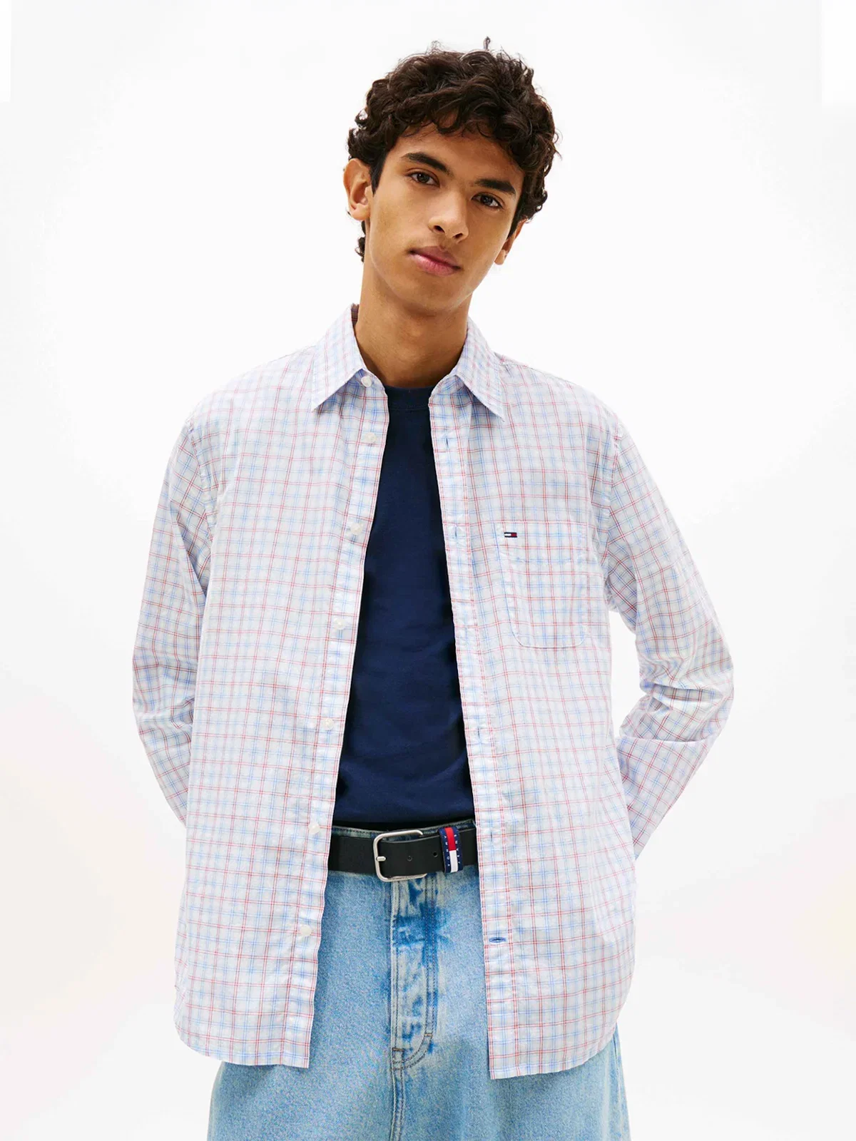 Camisa Regular Xadrez Popeline