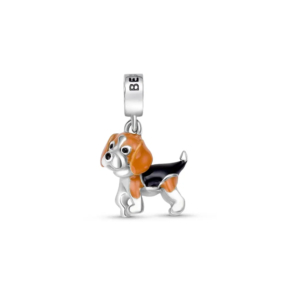 Pingente Life Animal Beagle em Prata 925 com Esmalte — imagem 1