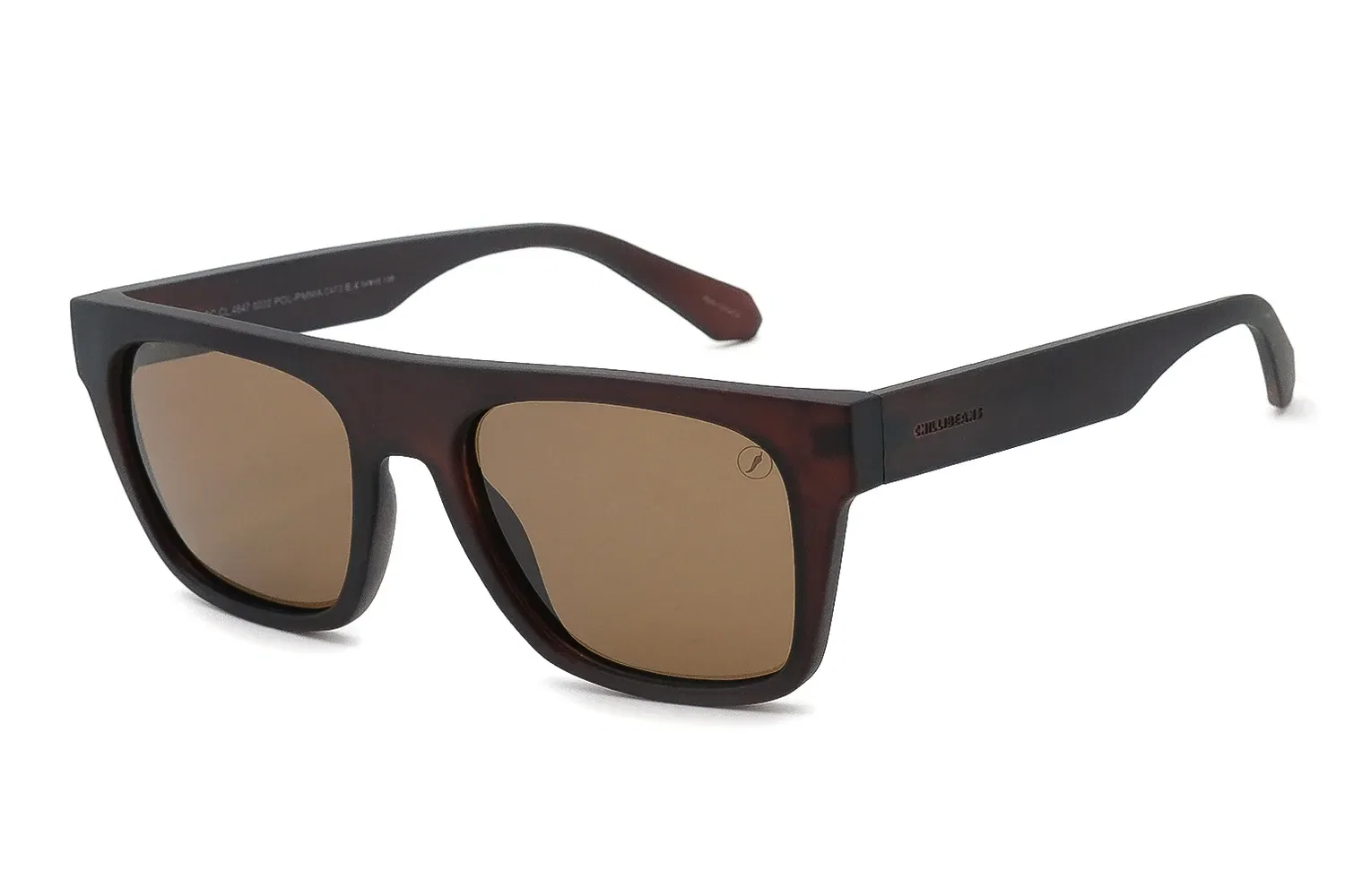 Óculos de Sol Masculino Eco Quadrado Polarizado Marrom — imagem 1