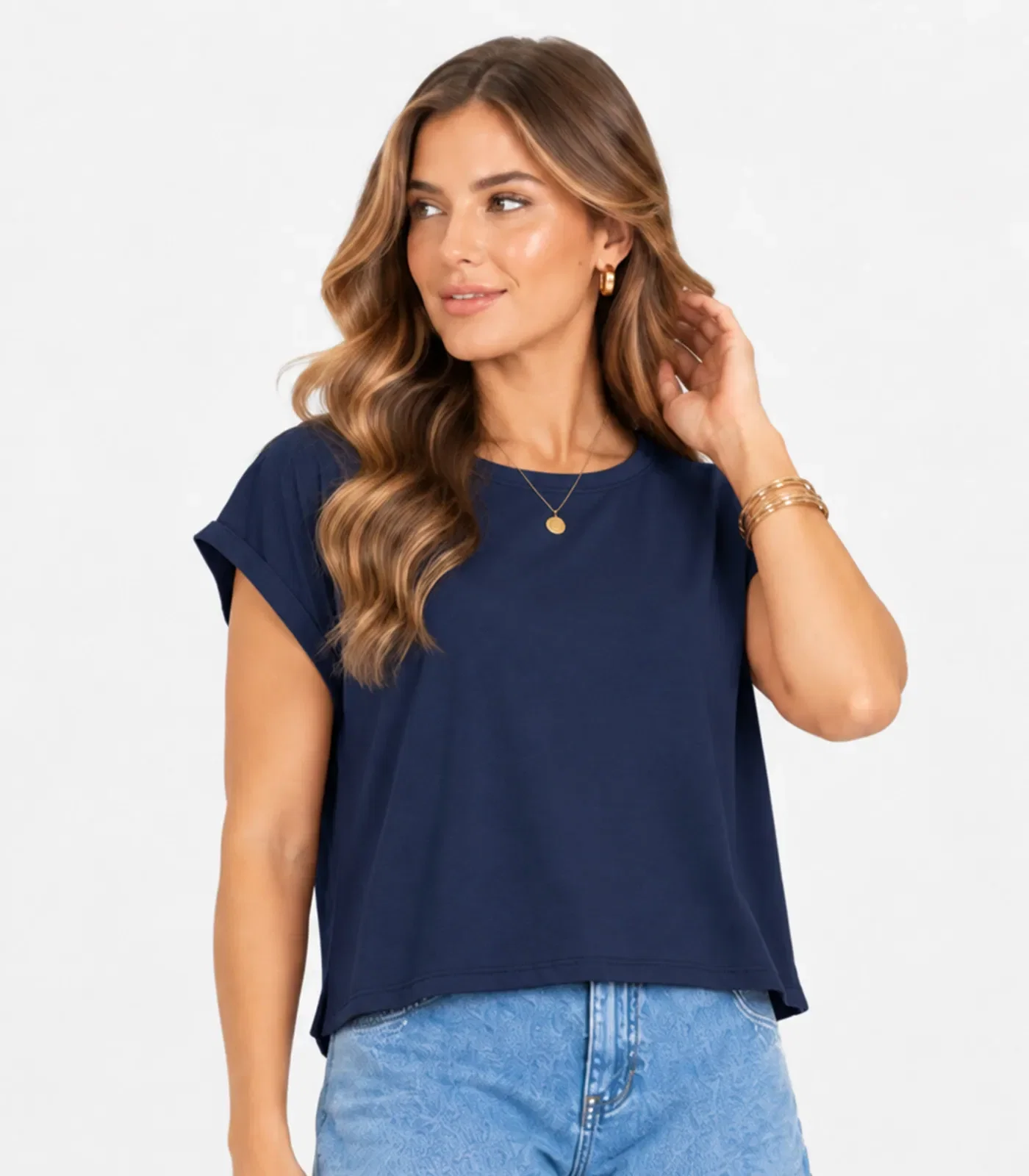 Blusa Verão Feminina Infinita Cor Azul