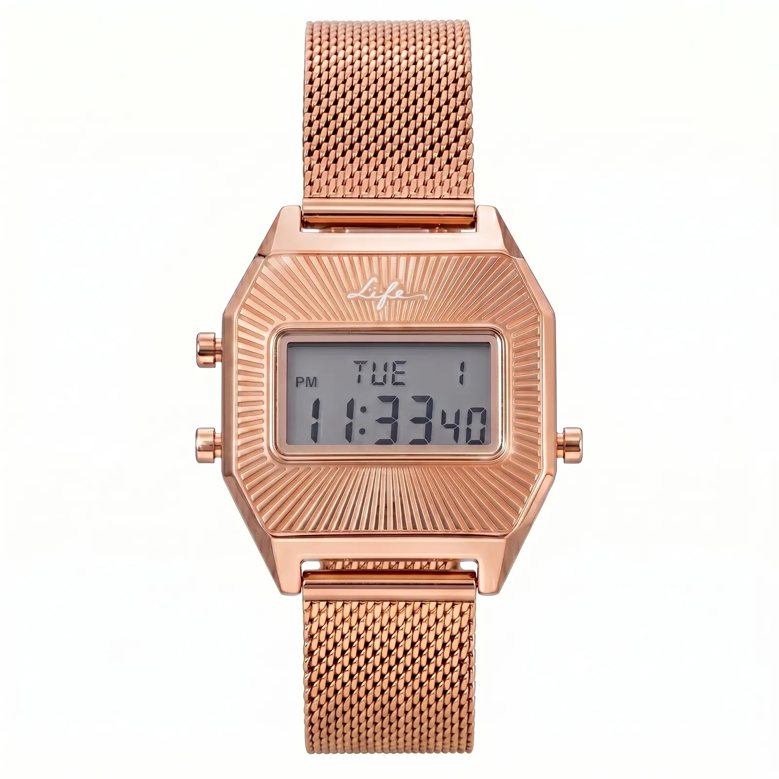 Relógio Life Digital Feminino em Aço Rosé — imagem 1
