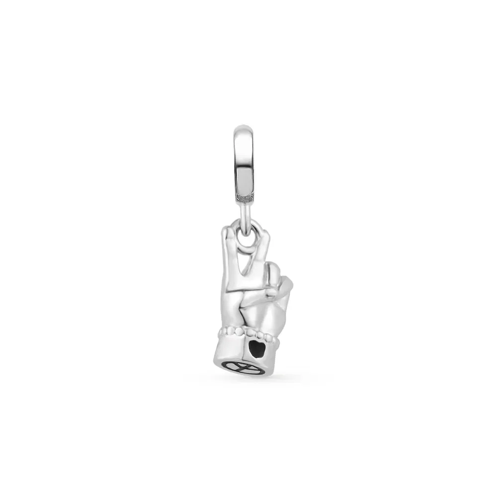 Pingente Life Girl Power Peace Hand em Prata 925 — imagem 1