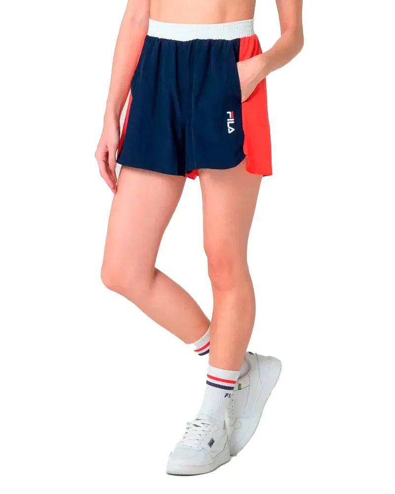 Shorts Fila Color Block Letter Feminino
