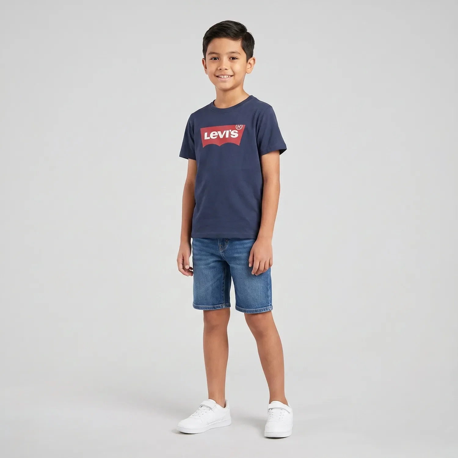 Camiseta Levi's® Infantil Batwing Tee Azul Marinho