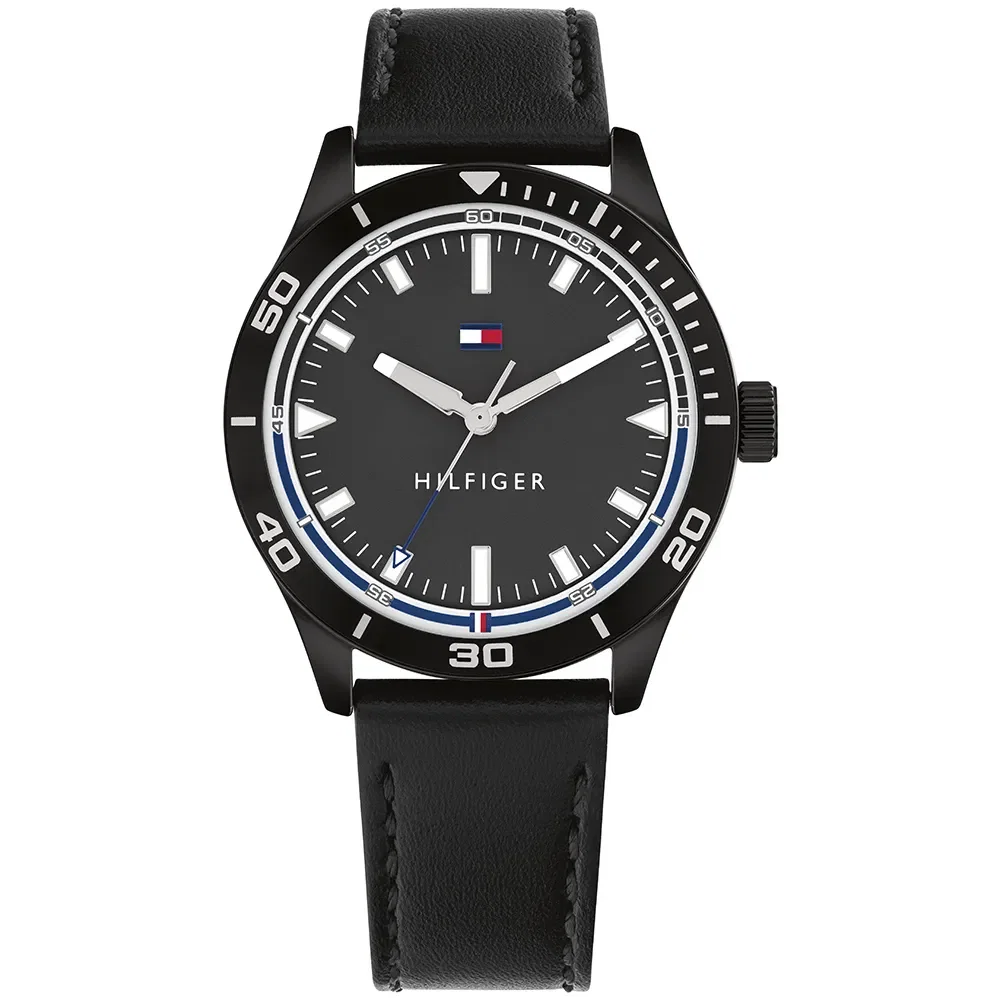 Relógio Tommy Hilfiger Toc Masculino em Couro Preto 1791819