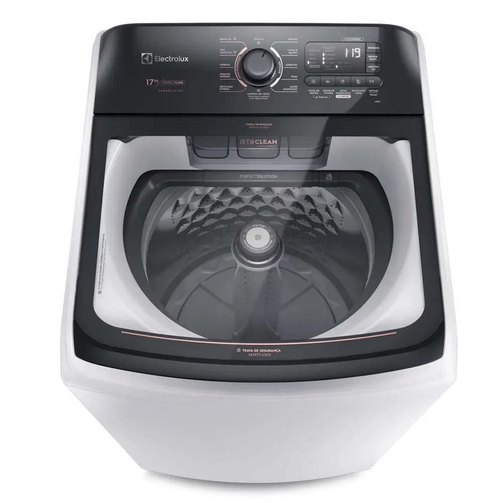 Máquina de Lavar 17kg Electrolux Perfect Care com Vapor e Jatos Poderosos (LEV17) — imagem 1
