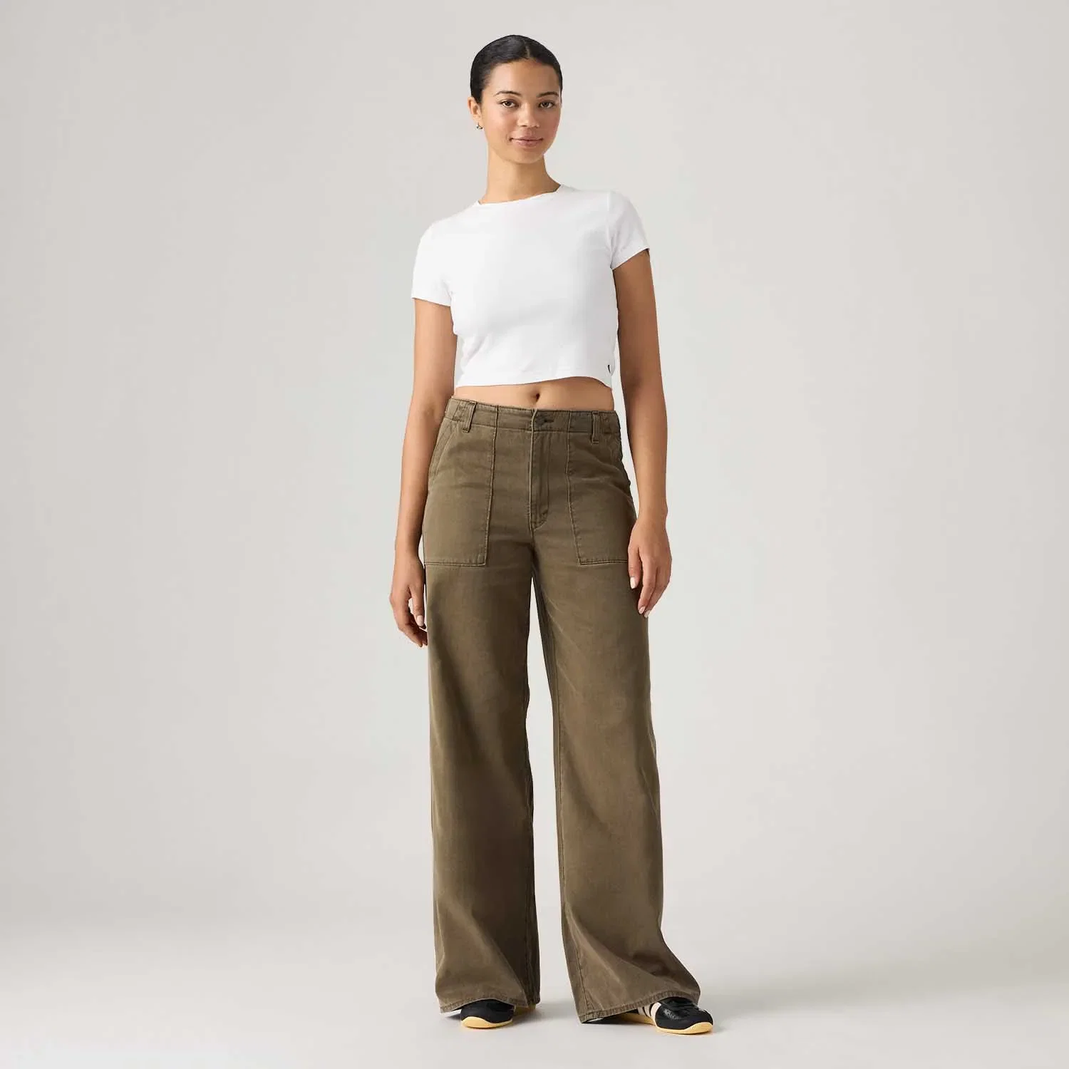 Calça Levi's® Cinch Wideleg Fatigue Marrom — imagem 1
