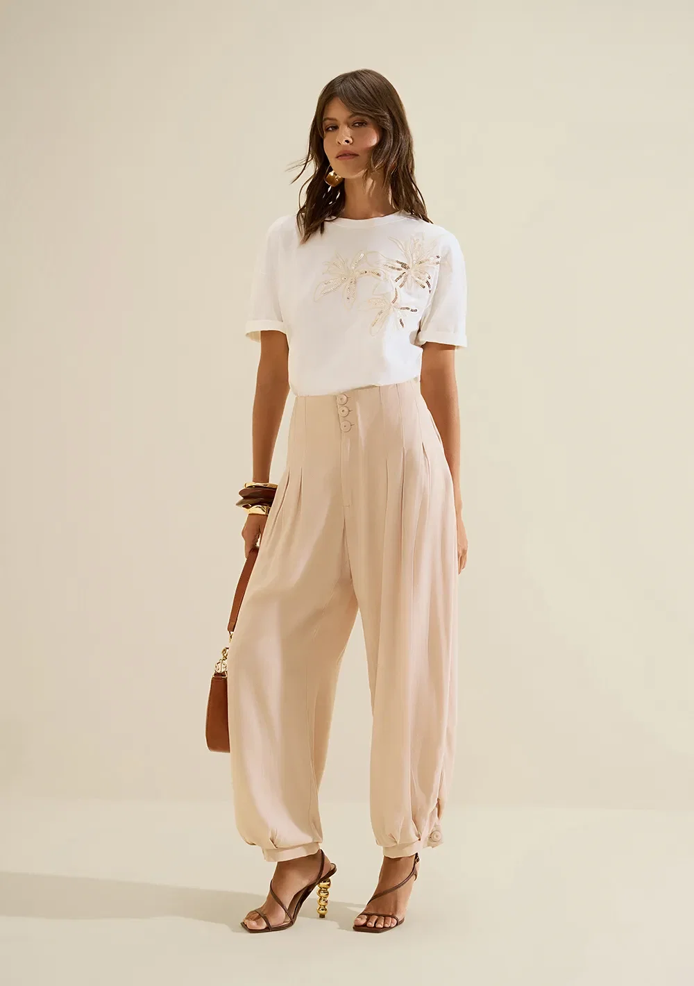 Calça Jogging Aéria Bege