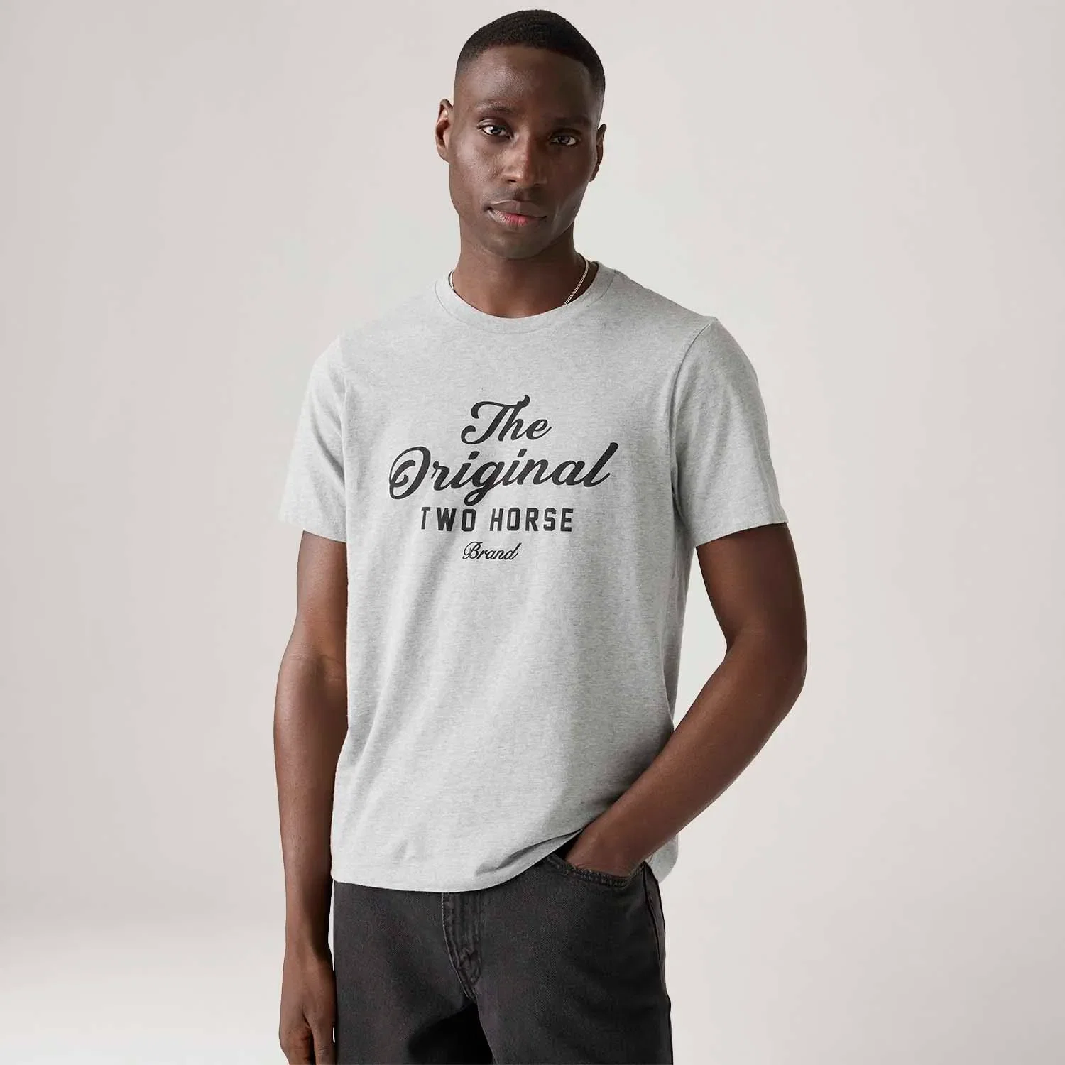 Camiseta Levi's® Graphic Crewneck Cinza Manga Curta — imagem 1