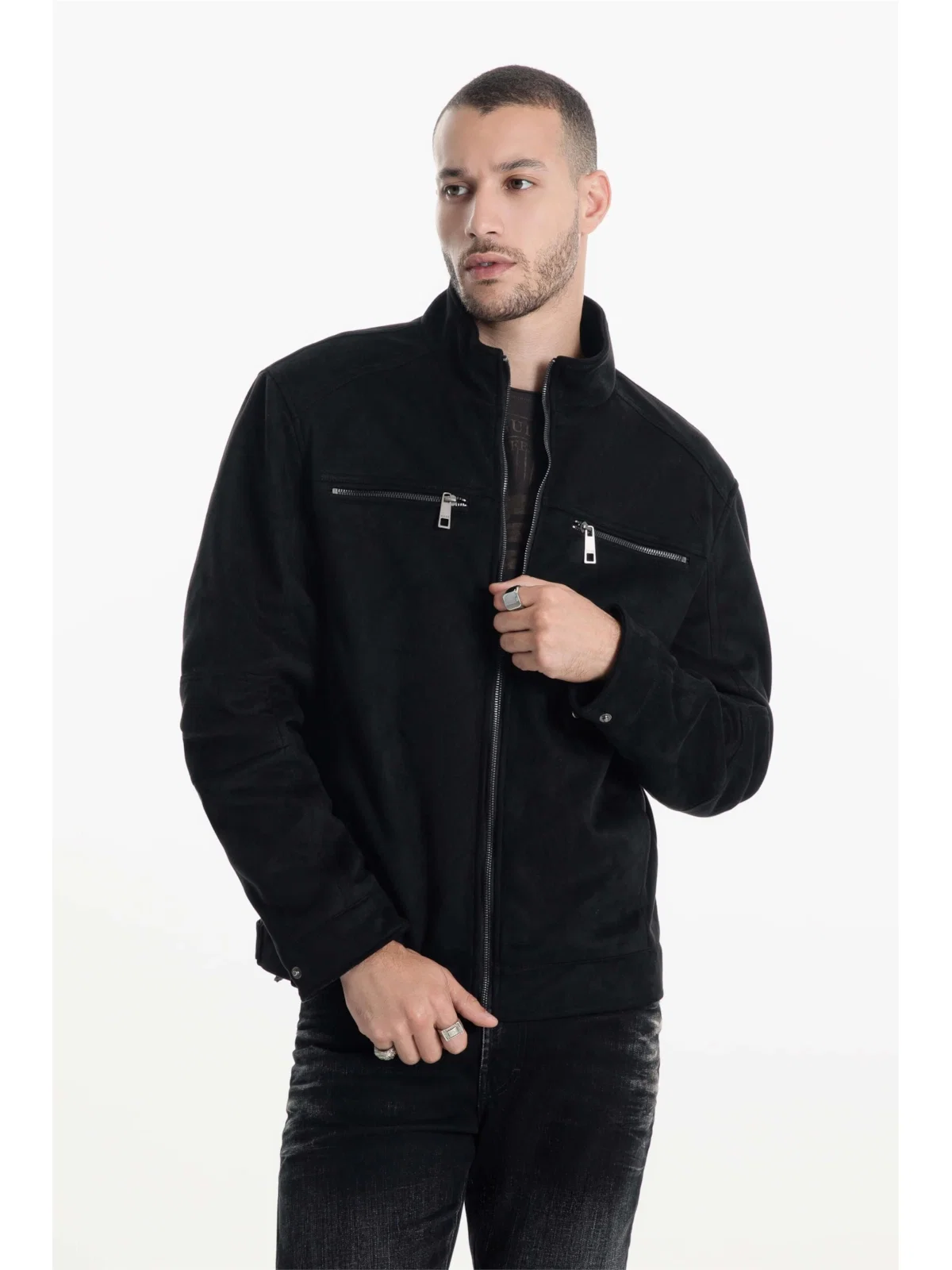 Jaqueta Ellus Suede Rider Preto — imagem 1