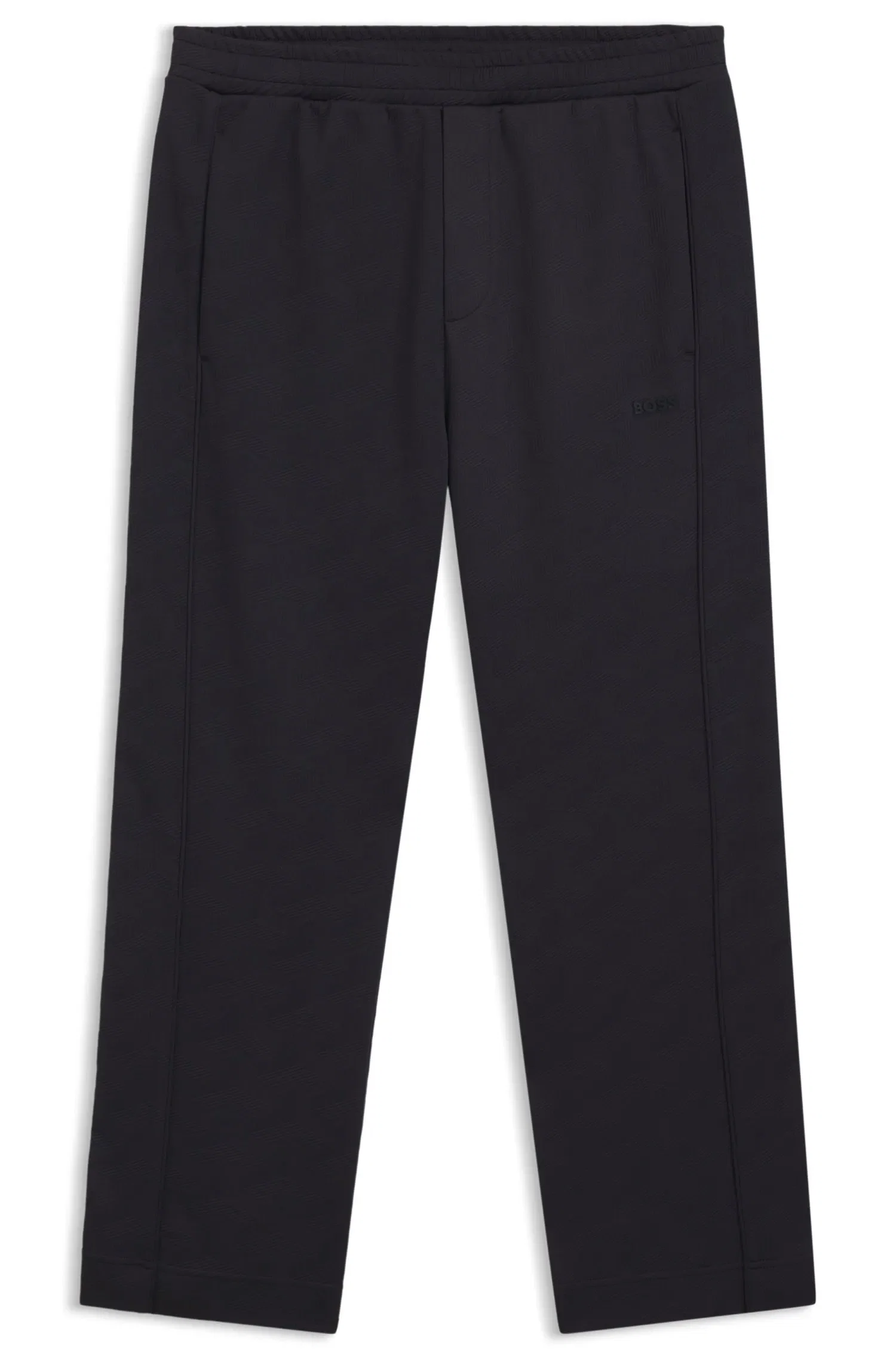 Calças De Treino De Ajuste Regular Em Jacquard Acolchoado