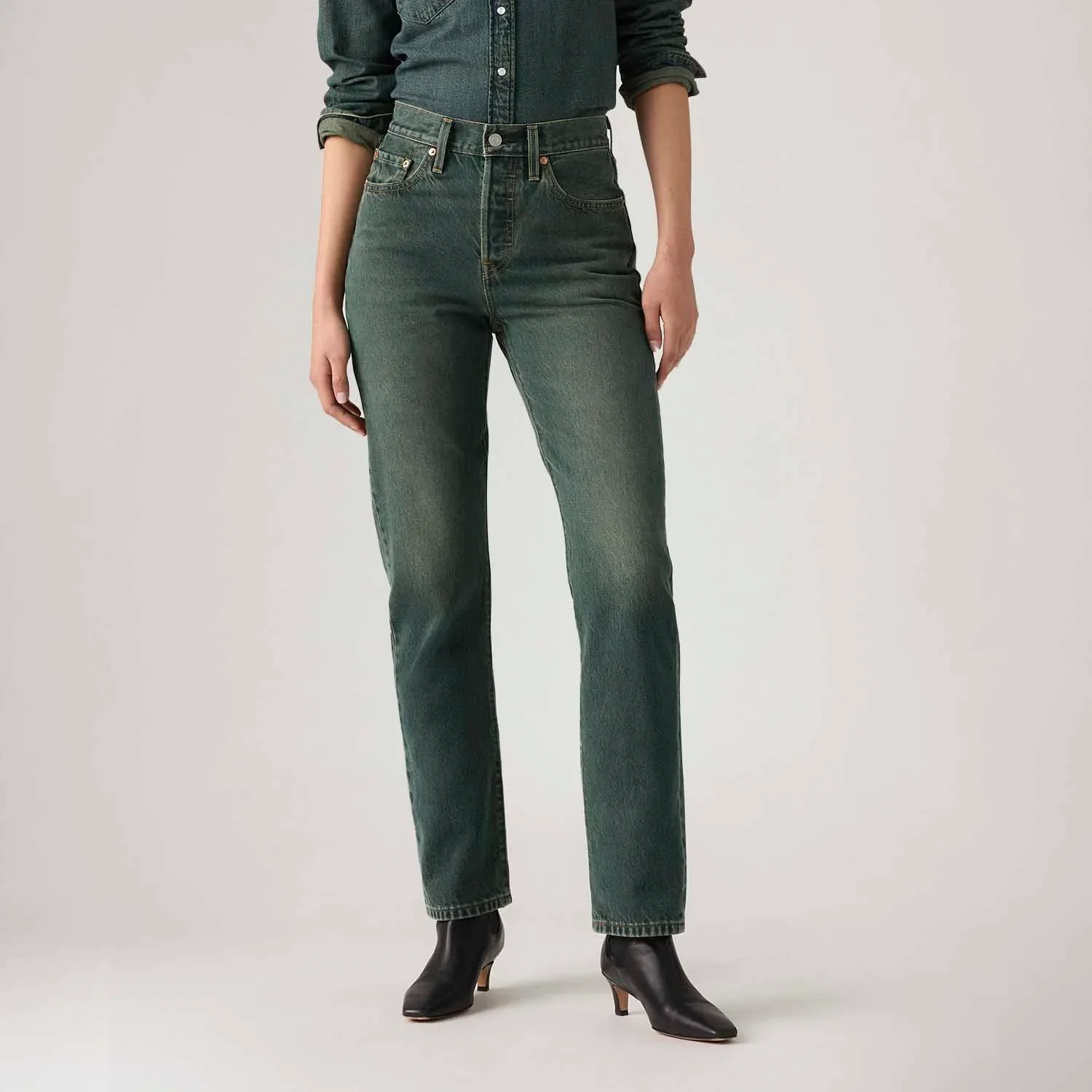 Calça Jeans Levi's® 501® For Women Lavagem Escura — imagem 1