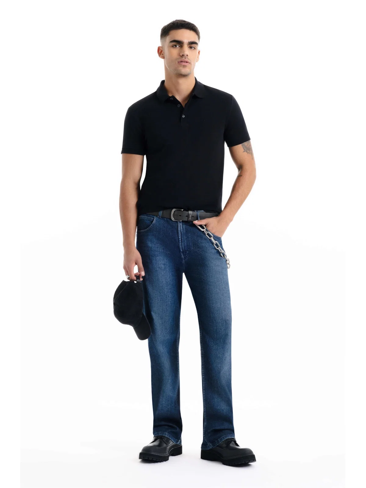 Calça Dark Indigo Elastic Skate Lav.Escuro C/ Used — imagem 1