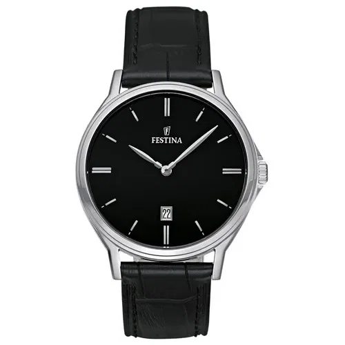 Relógio Festina Classic Masculino Couro Preto