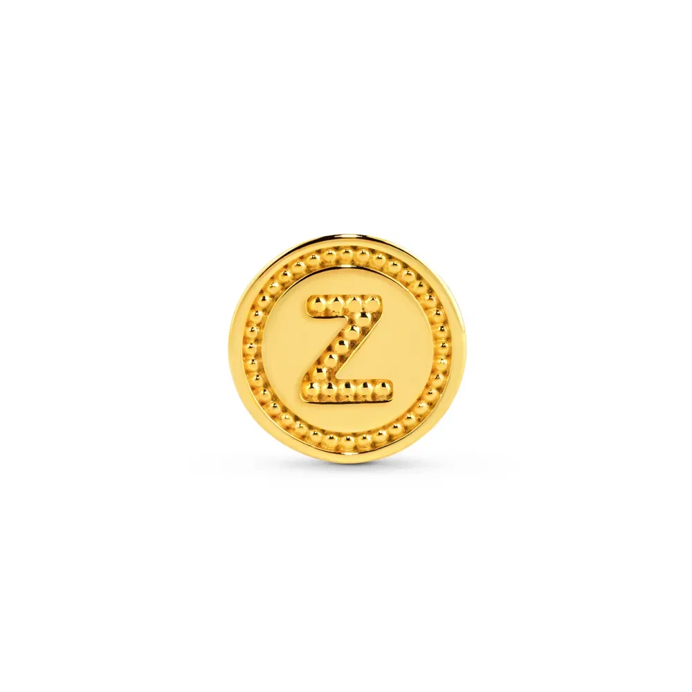 Pingente Life Letra Z em Prata 925 com Banho de Ouro Amarelo 18k — imagem 1