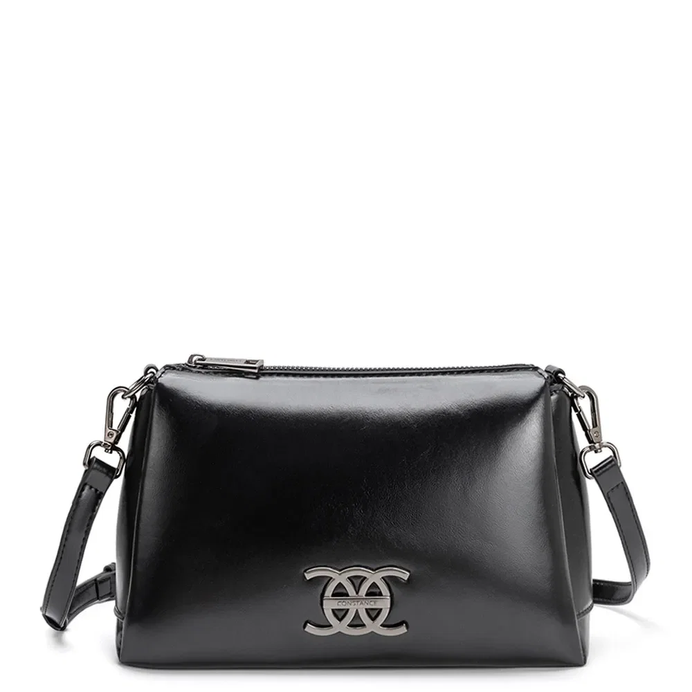 Bolsa Tiracolo Repartições Preta — imagem 1