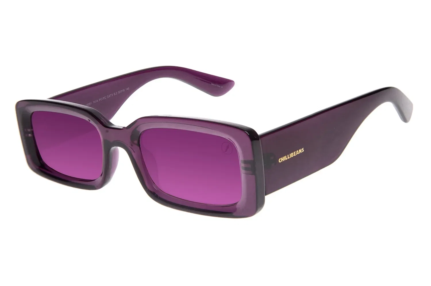 Óculos de Sol Feminino Chilli Beans Fashion Retangular Roxo
