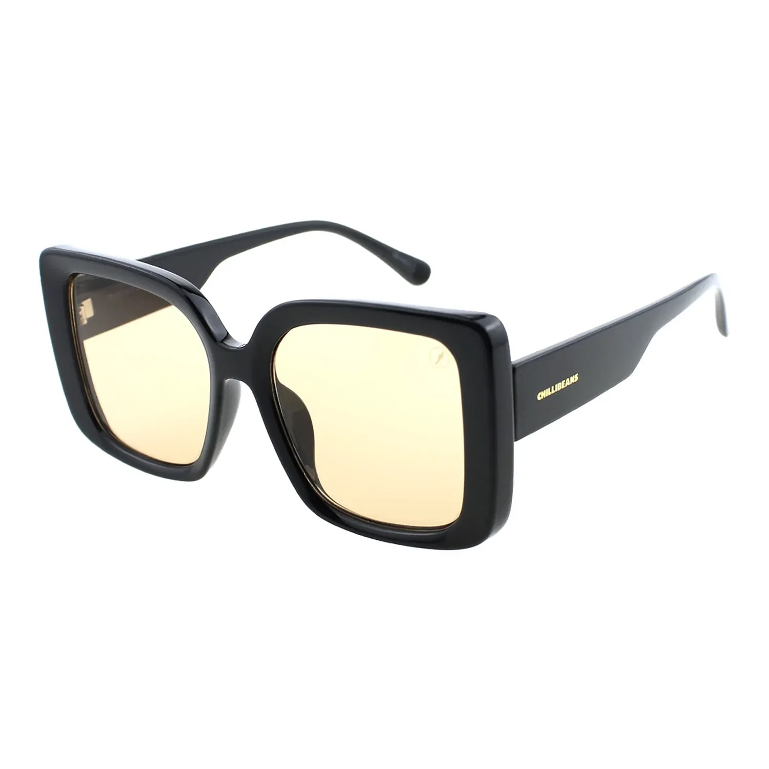 Óculos de Sol Feminino Chilli Beans Quadrado Amarelo — imagem 1