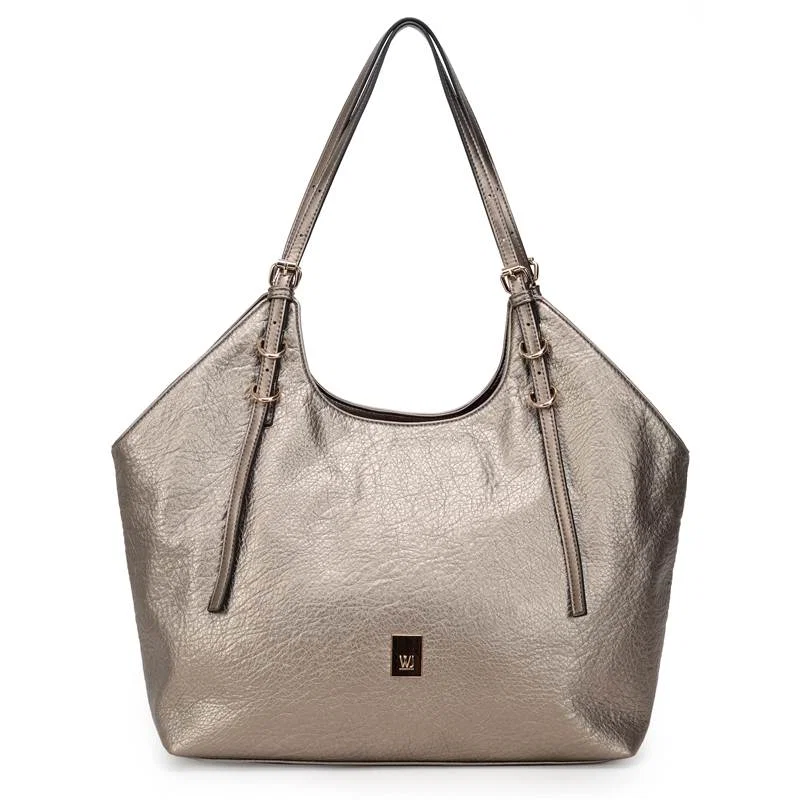 Shopping Bag Grande Com Detalhe Argolas Nas Alcas