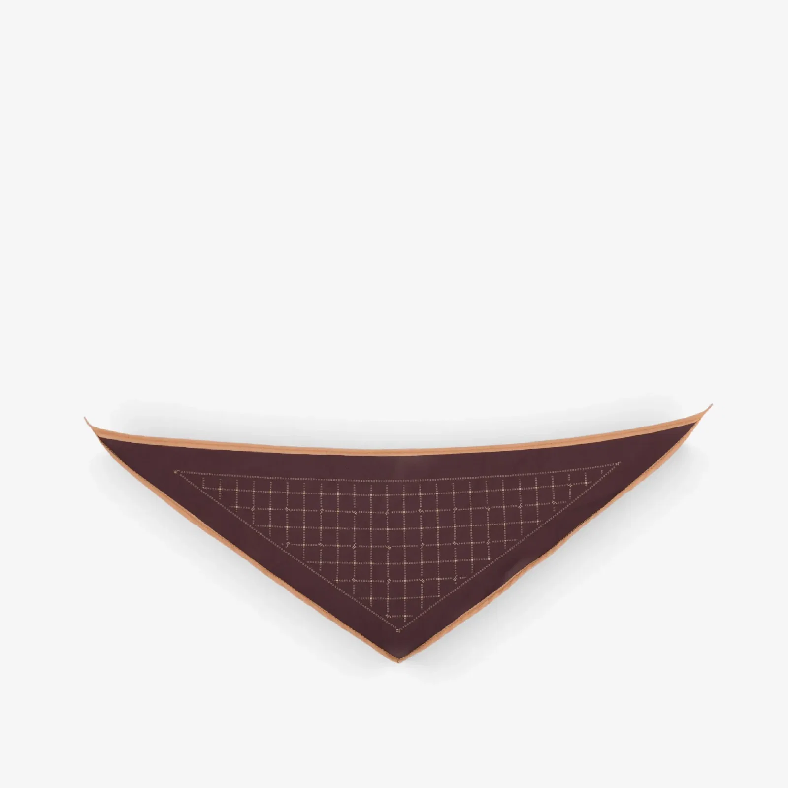 Bandana Pet Acetinado Monograma Marrom Café Tecido