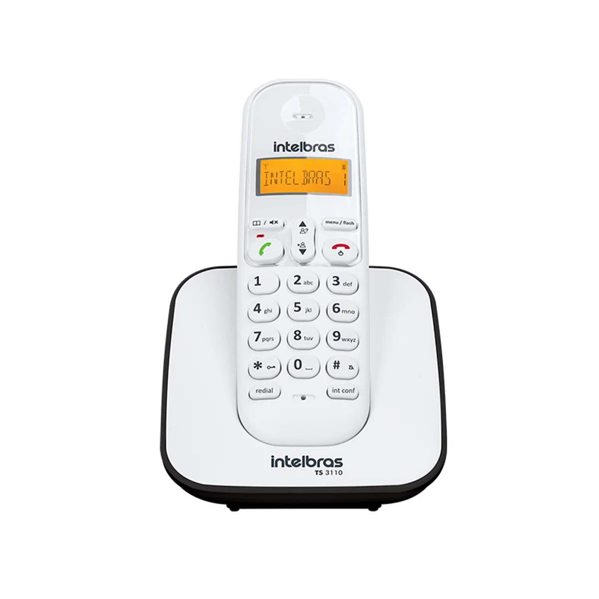 Telefone sem Fio TS 3110 Branco com Preto Intelbras — imagem 1