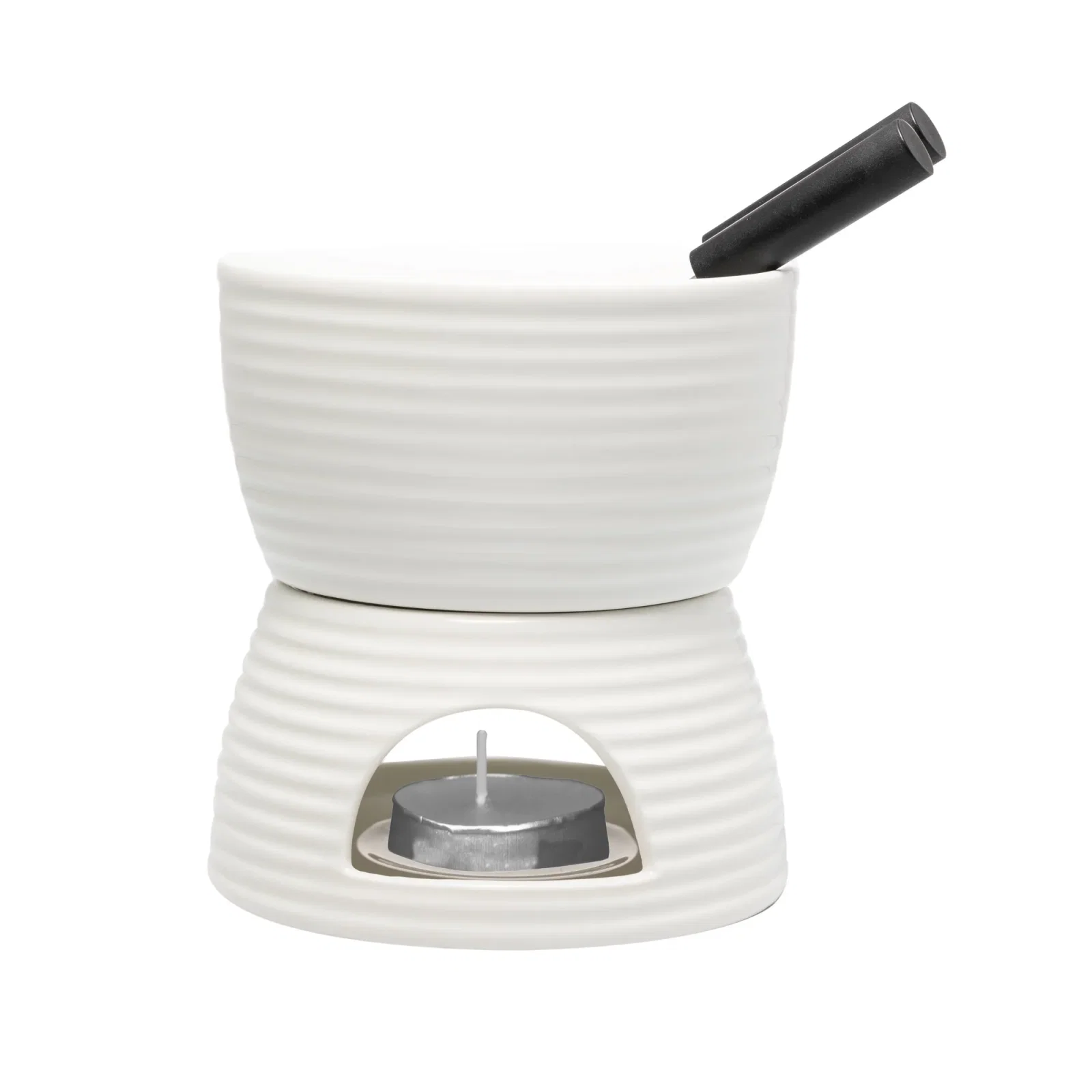 Fondue em Porcelana 6 Peças 300ml Lines Wolff Branco — imagem 1