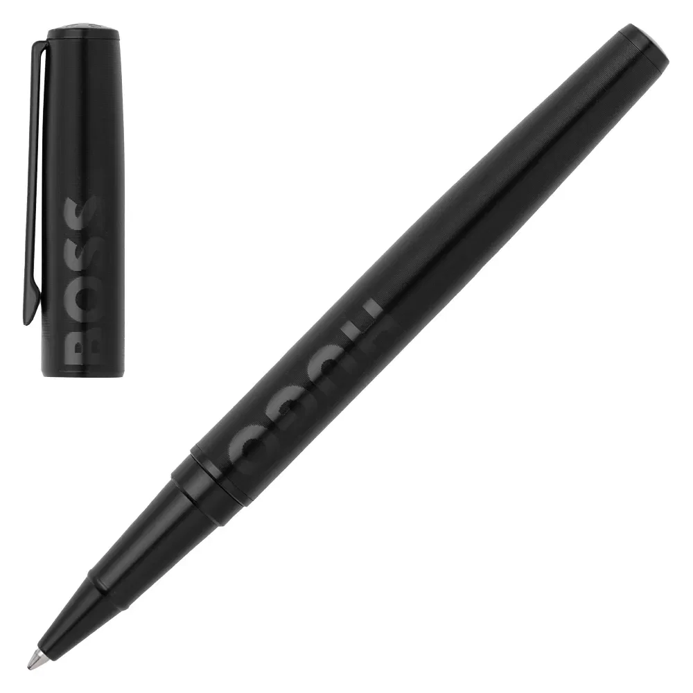 Caneta Hugo Boss Label Roller Recarregável Preta - HSH2095A — imagem 1
